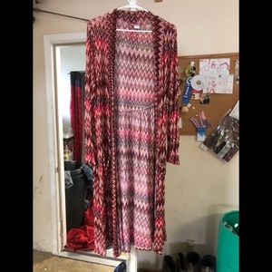 Cardigan long knit sweater